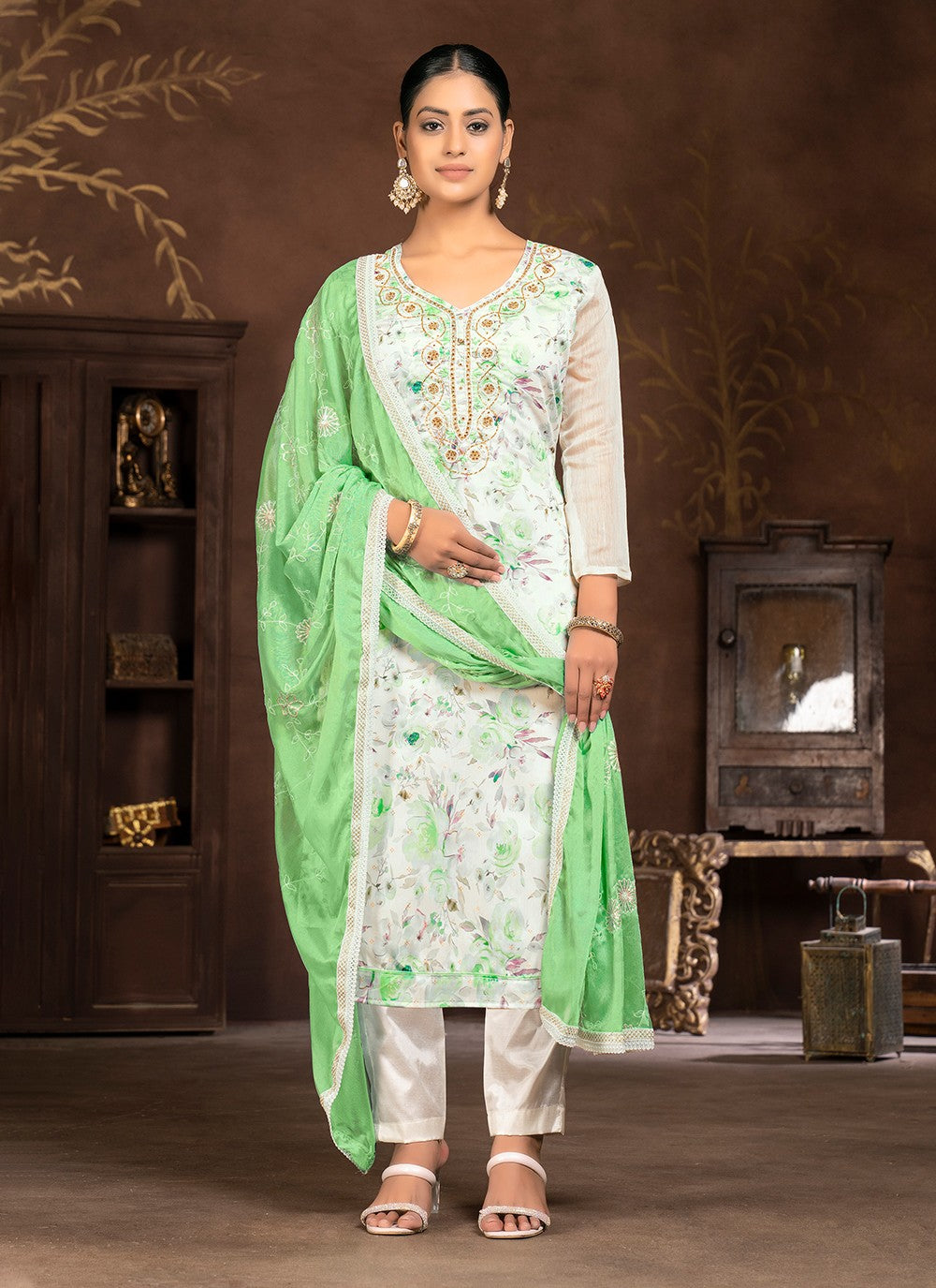 Organza Salwar Suit - T1978