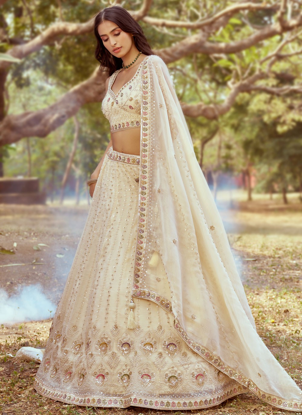 Beads Organza A - Line Lehenga - L2931