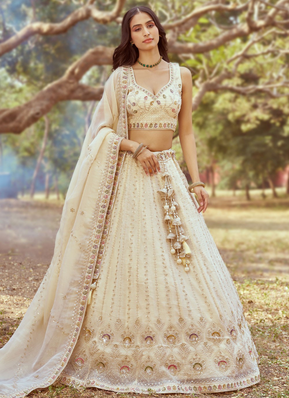 Beads Organza A - Line Lehenga - L2931