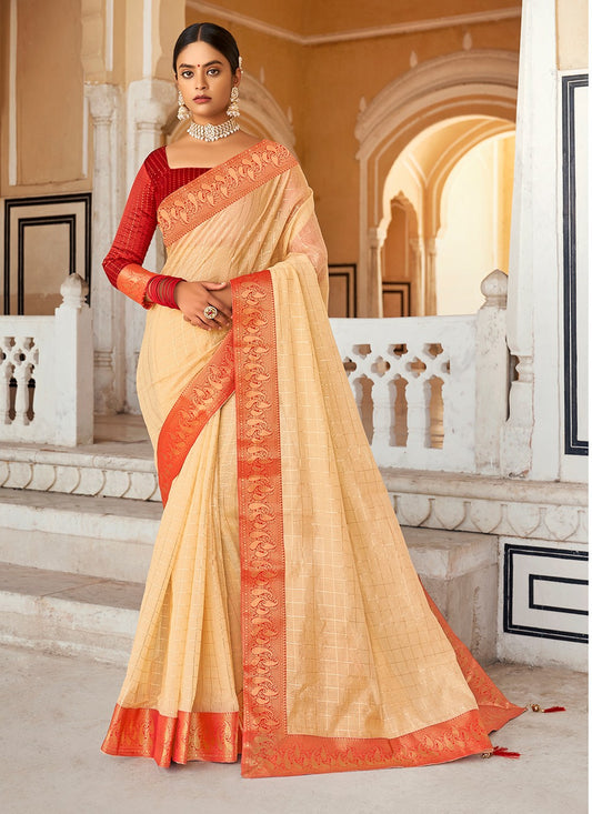 Casual Weaving Zari Cotton Saree - S0956