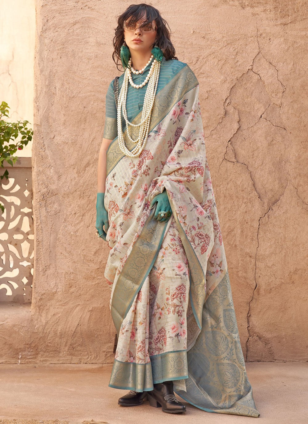 Classic Border Work Georgette Saree - S9749