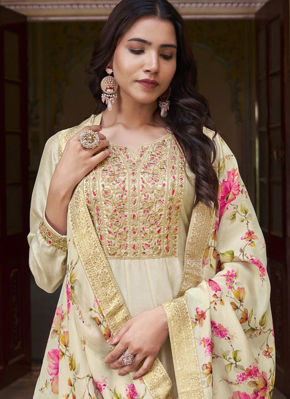 Vichitra Silk Salwar Suit - T3329