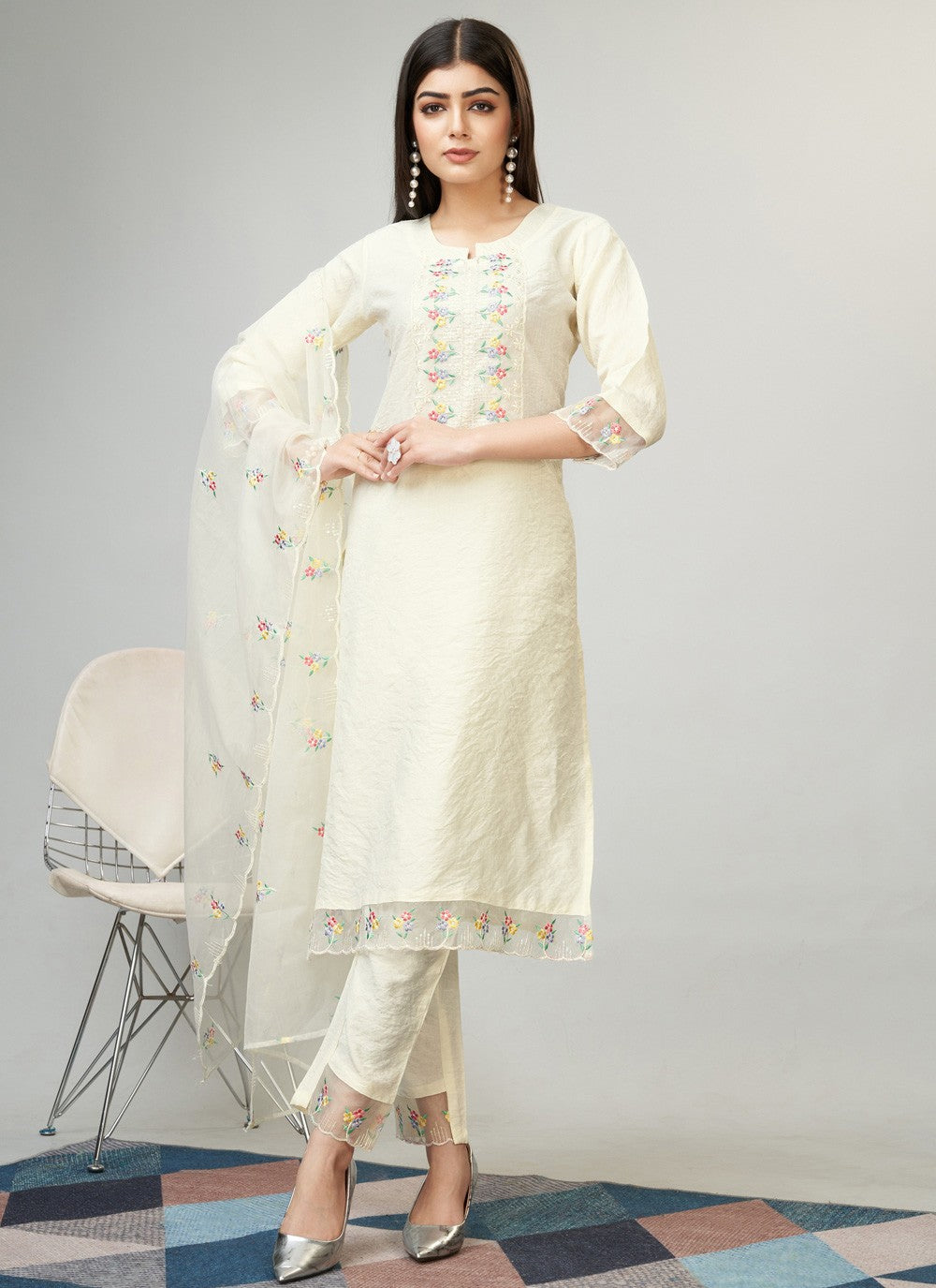 Muslin, Viscose Salwar Suit - T1470