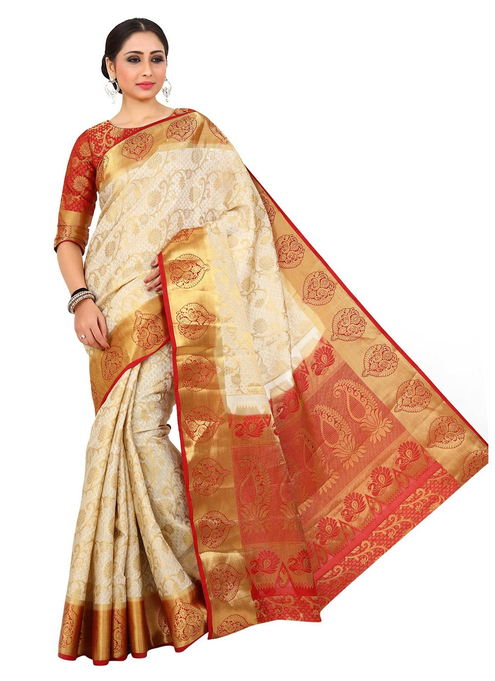 Classic Weaving Zari Kanjivaram Silk Saree - S5308