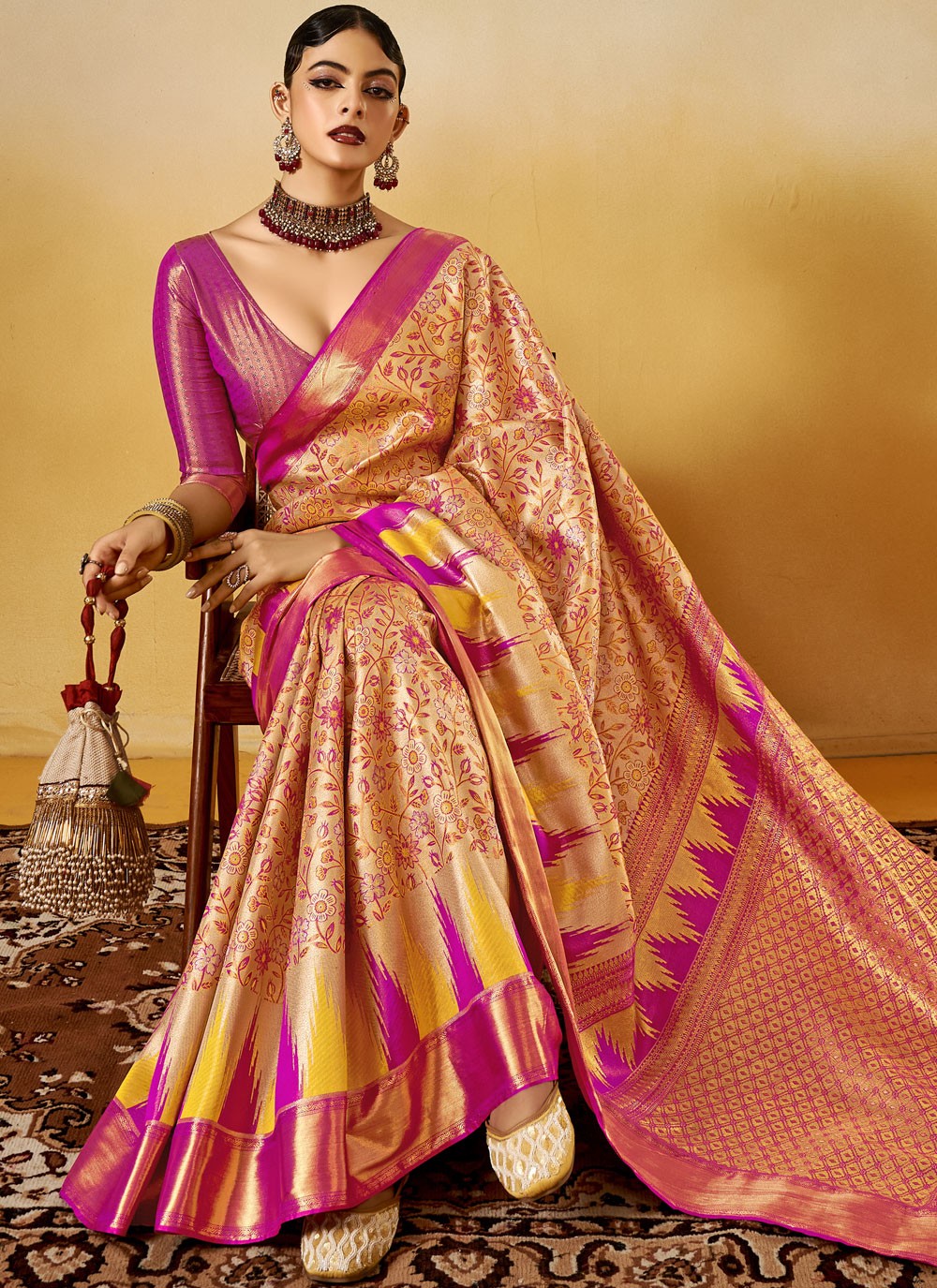 Designer Weaving Zari Silk Green Saree - S10941