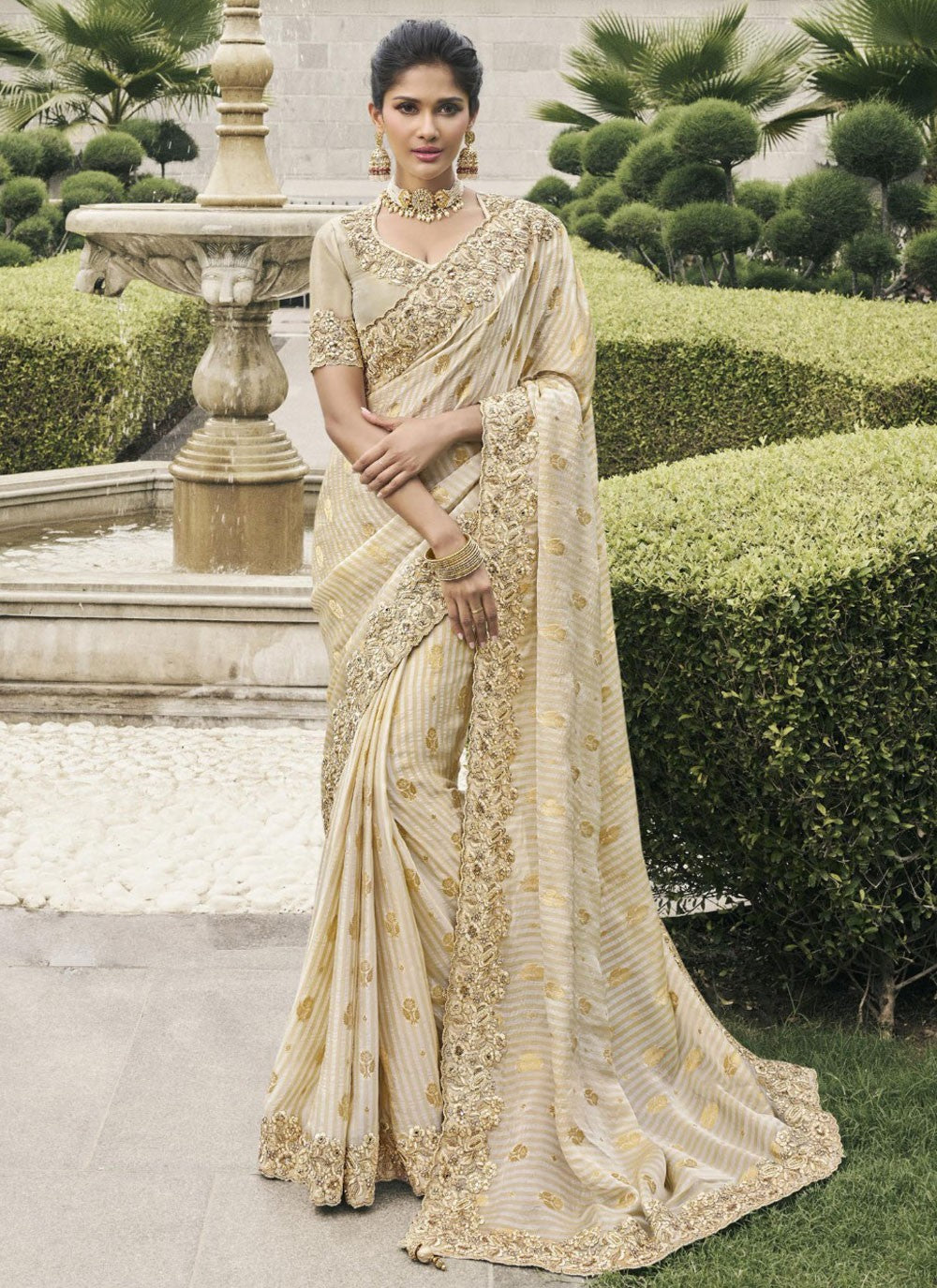 Classic Border Work Tussar Silk Saree - S9485