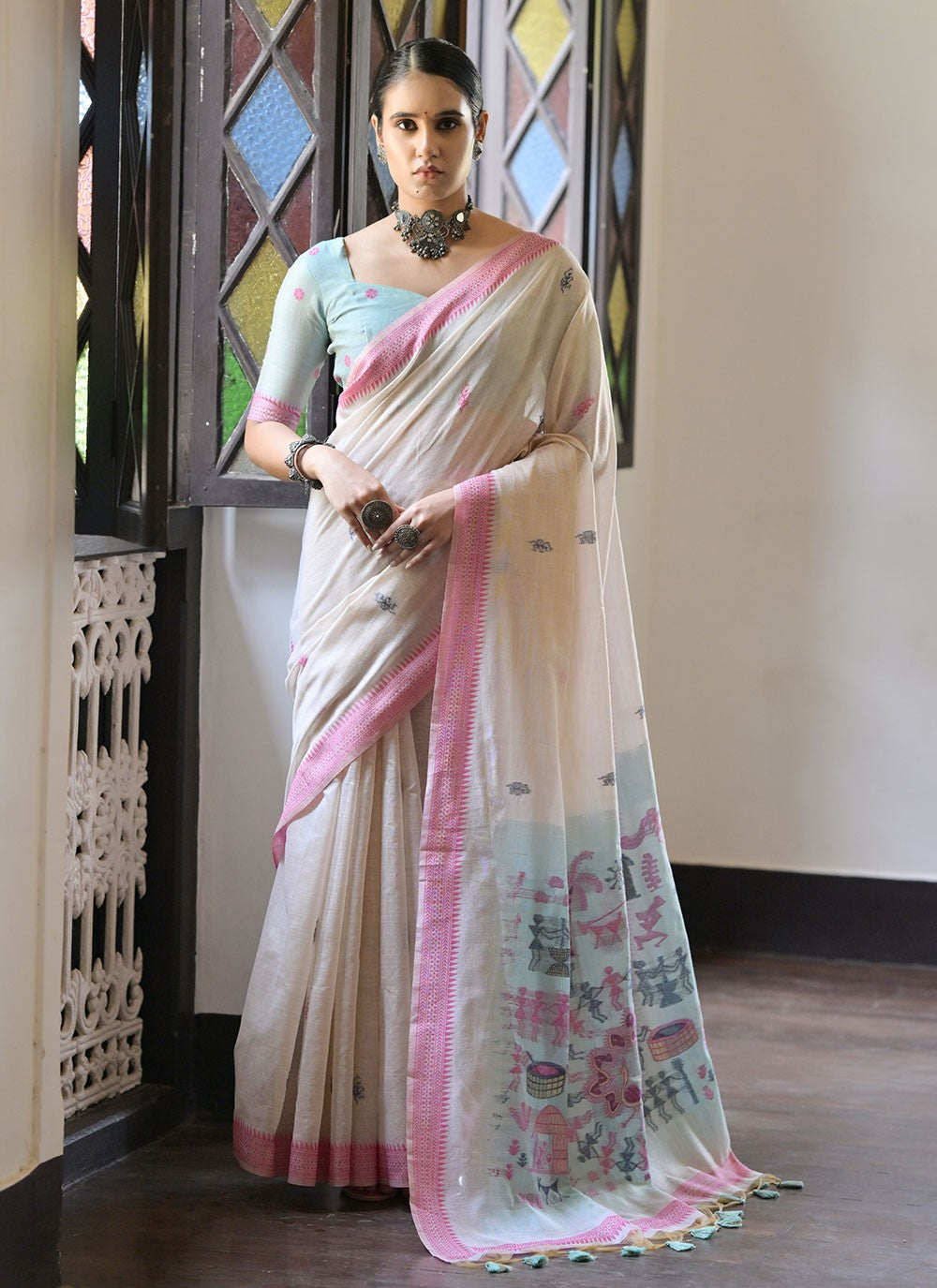 Classic Weaving Zari Cotton Saree - S6623