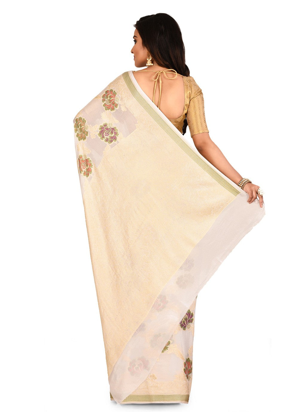 Contemporary Weaving Zari Banarasi Silk Saree - S0376