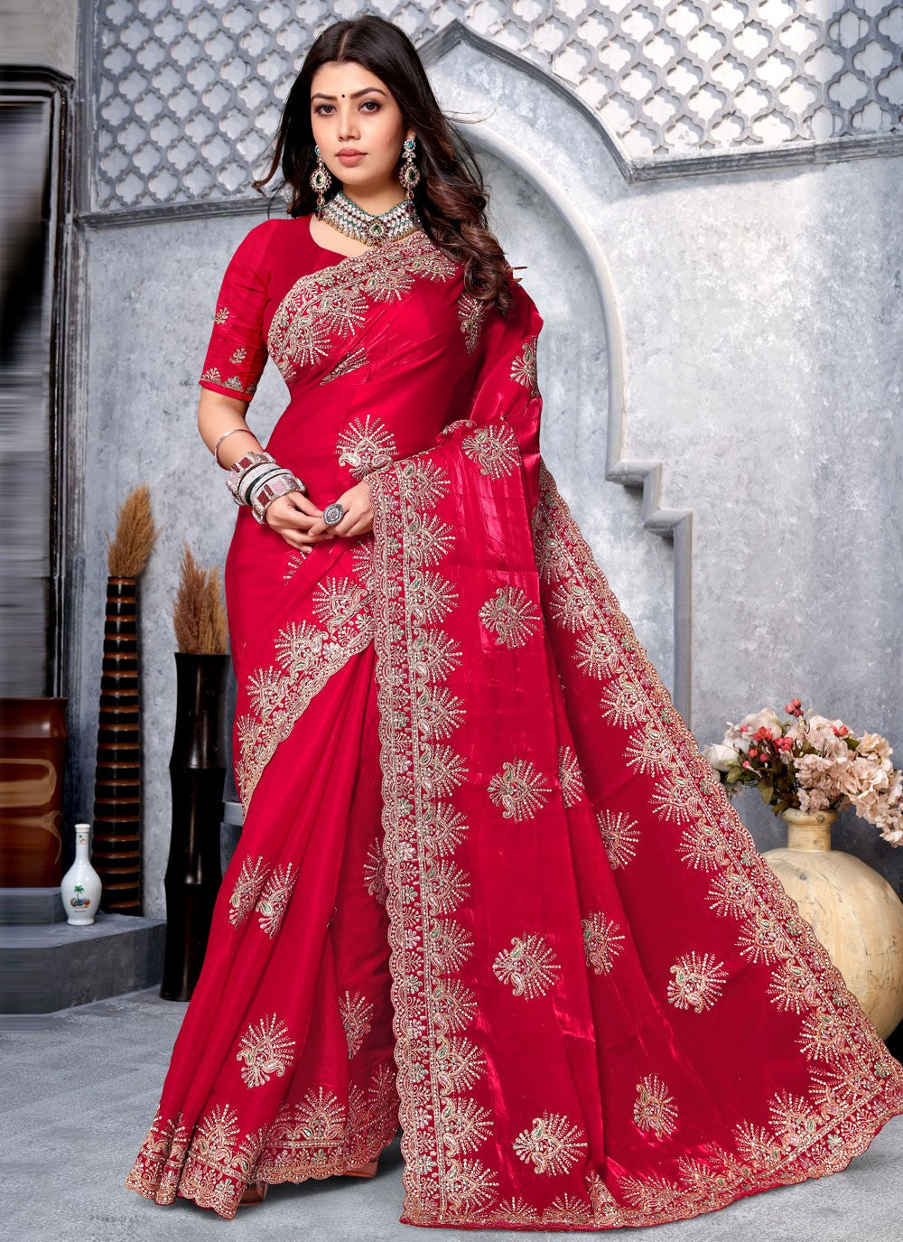 Trendy Cord Crepe Silk Saree - S5390