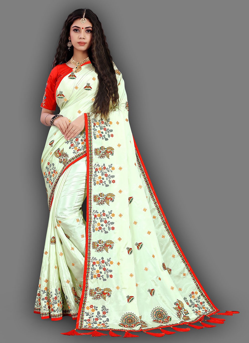 Classic Diamond Crepe Silk Saree - S1255