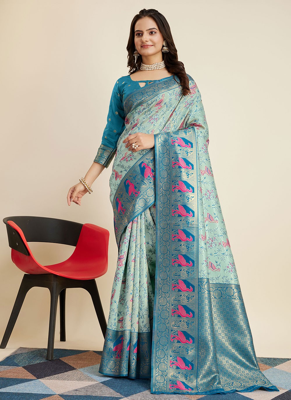 Classic Designer Banarasi Silk Saree - S5435