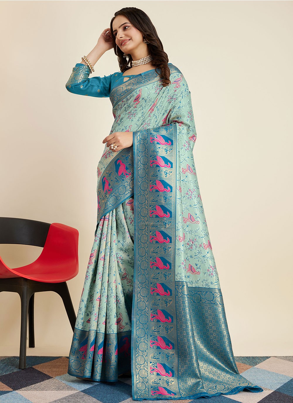 Classic Designer Banarasi Silk Saree - S5435