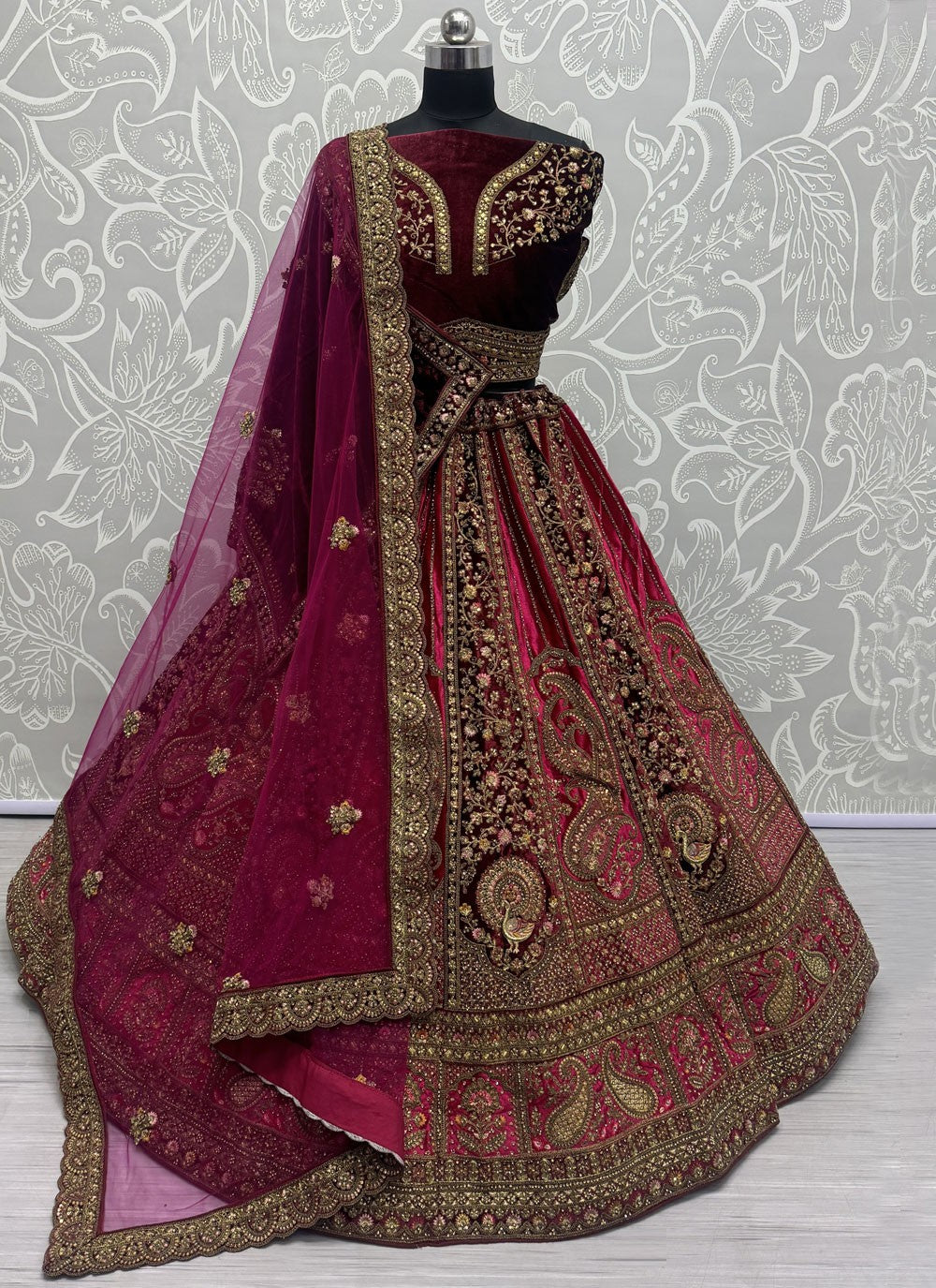 Diamond Velvet A - Line Lehenga - L2594