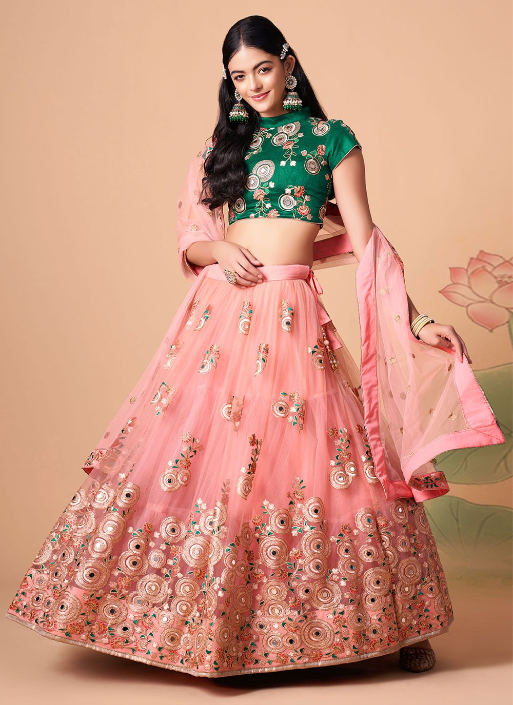 Dori Work Net A - Line Lehenga - L0777