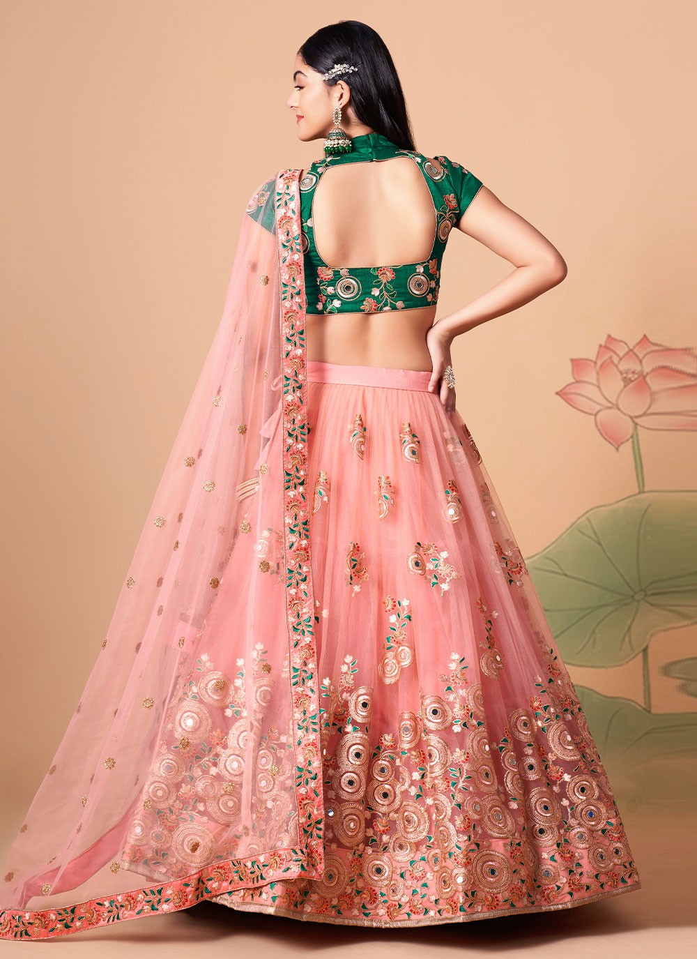 Dori Work Net A - Line Lehenga - L0777