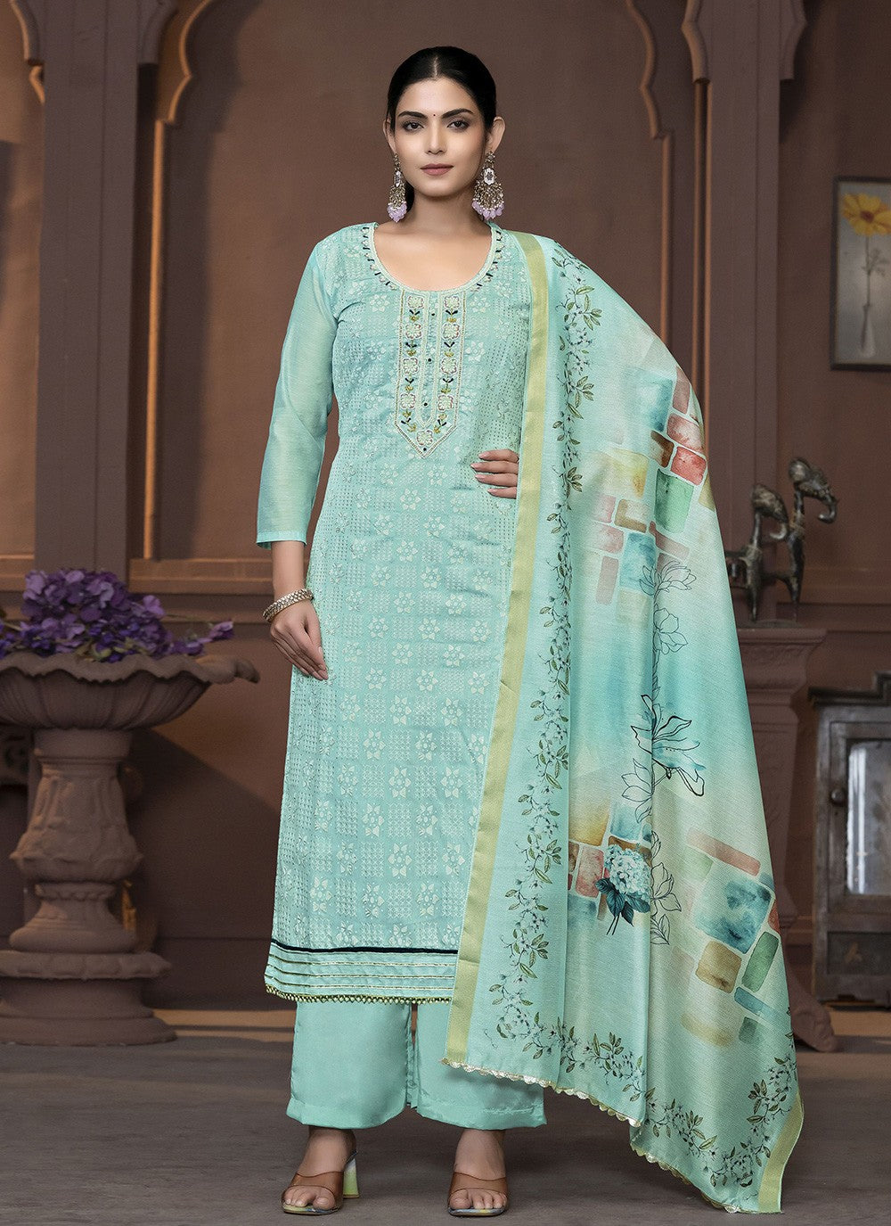 Modal Palazzo Suit - T3477