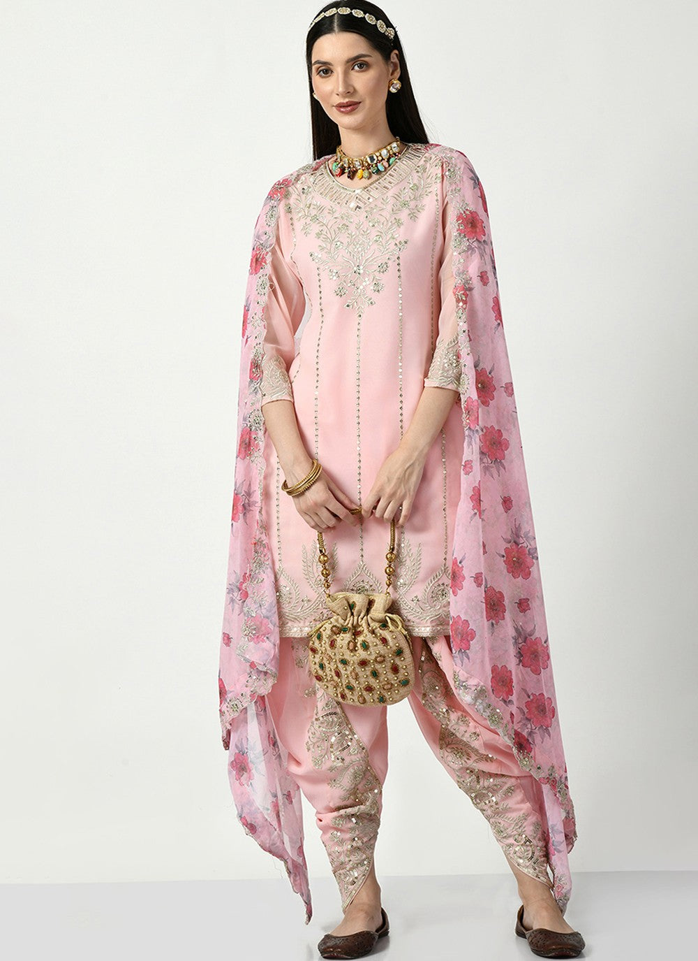 Faux Georgette Patiala Suit - T1937