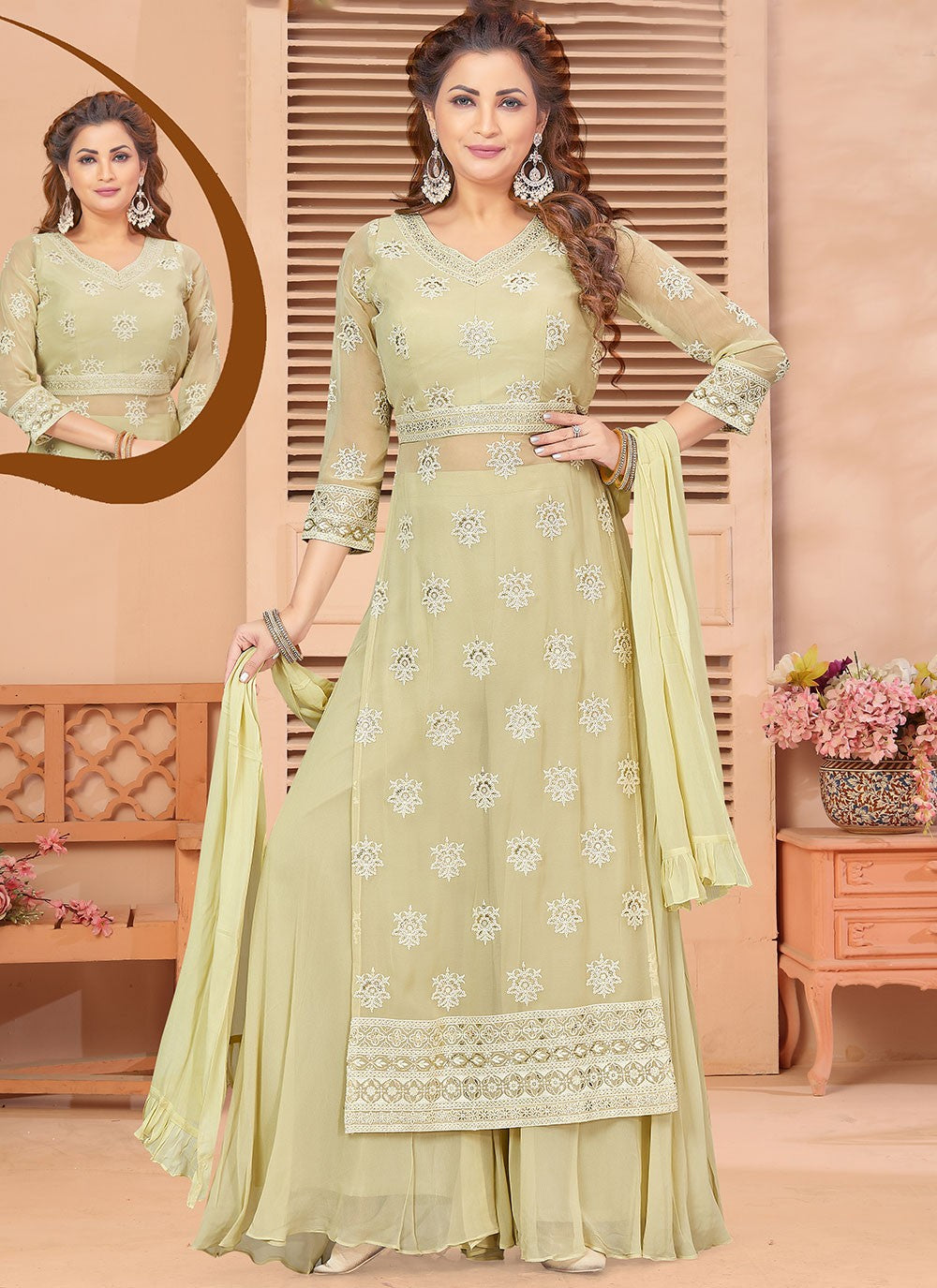 Silk Salwar Suit - T2886