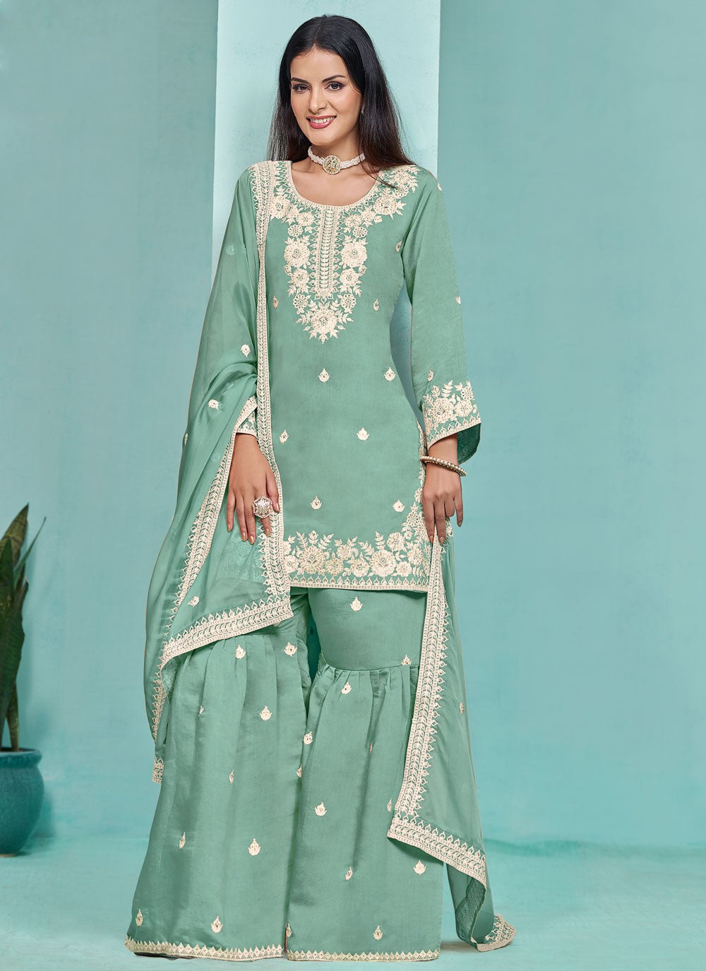 Silk Salwar Suit - T3251