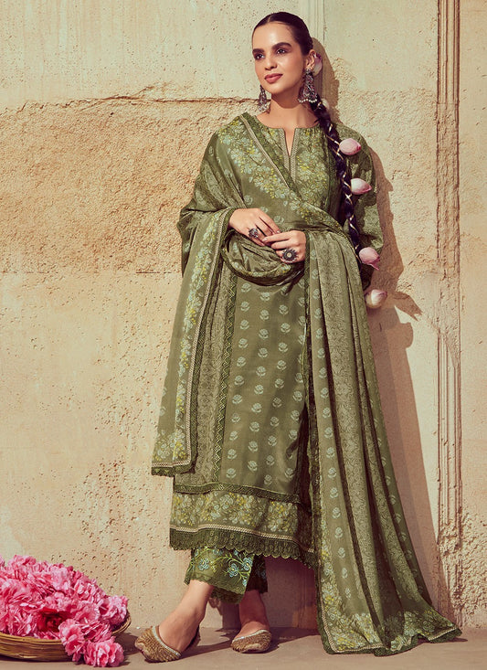 Muslin, Organza Salwar Suit - T2620