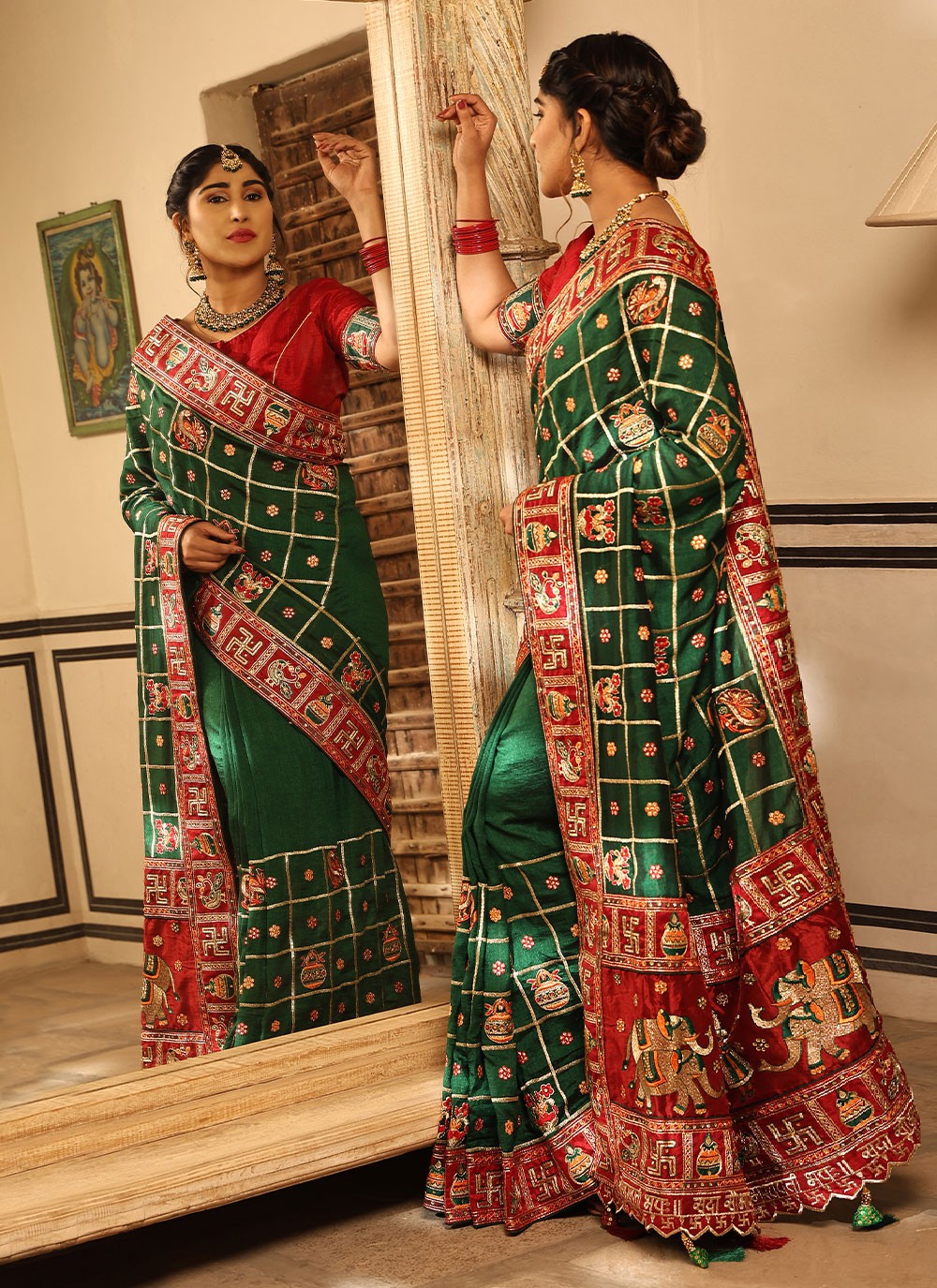 Classic Diamond Silk Saree - S2680