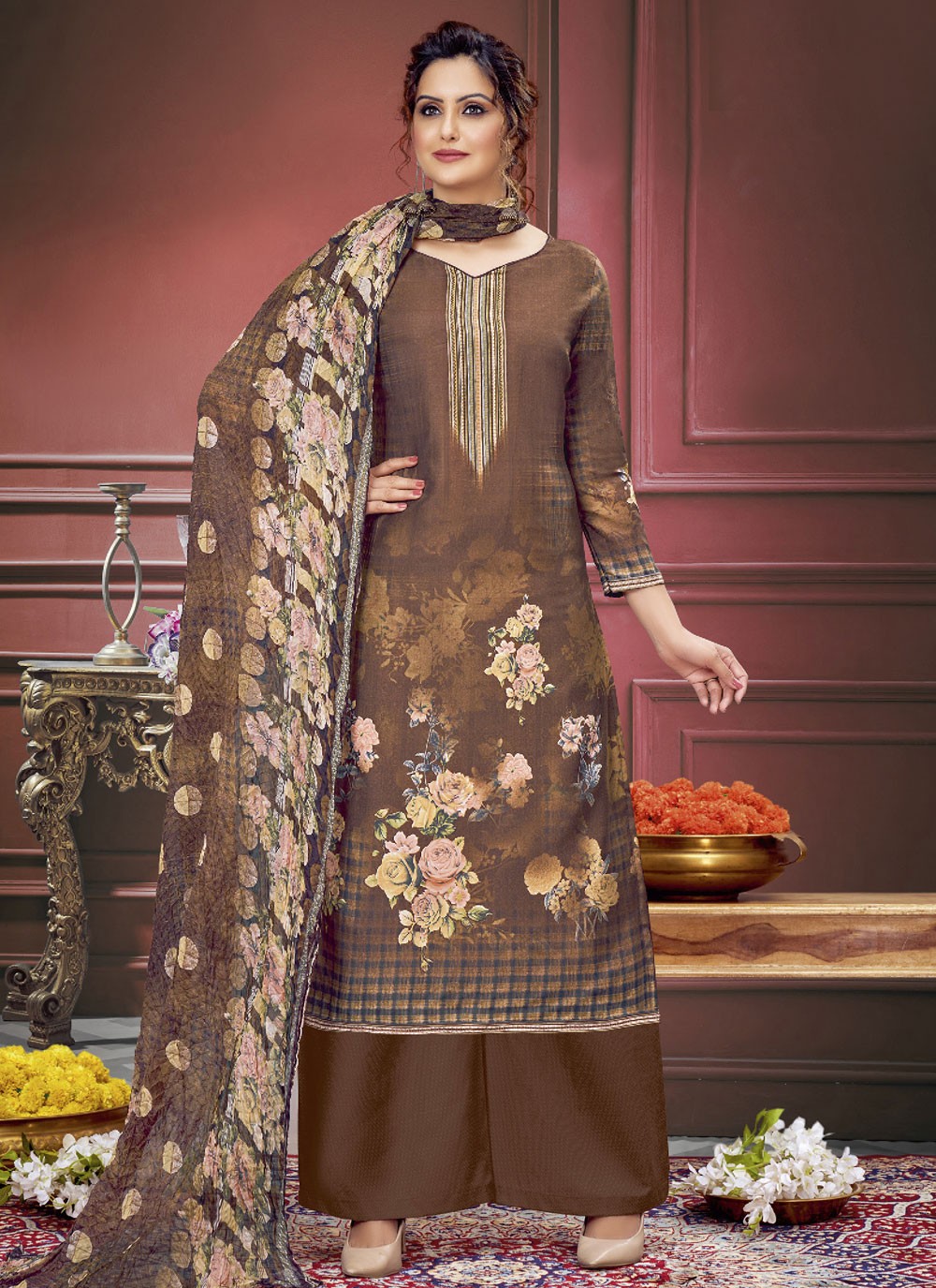 Muslin Salwar Suit - T2427