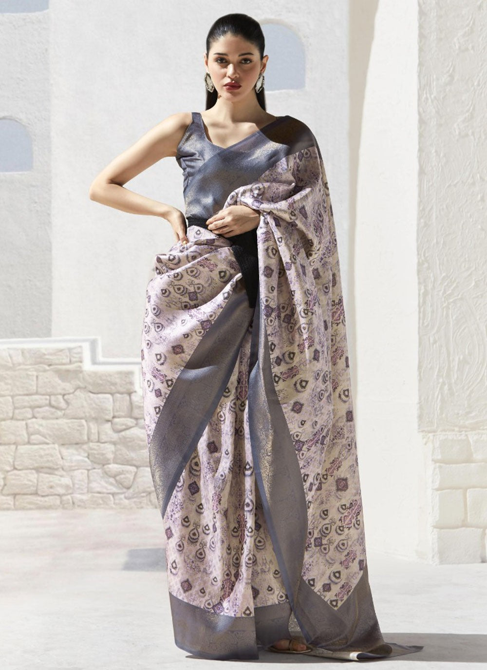 Classic Border Work Art Silk Saree - S9649