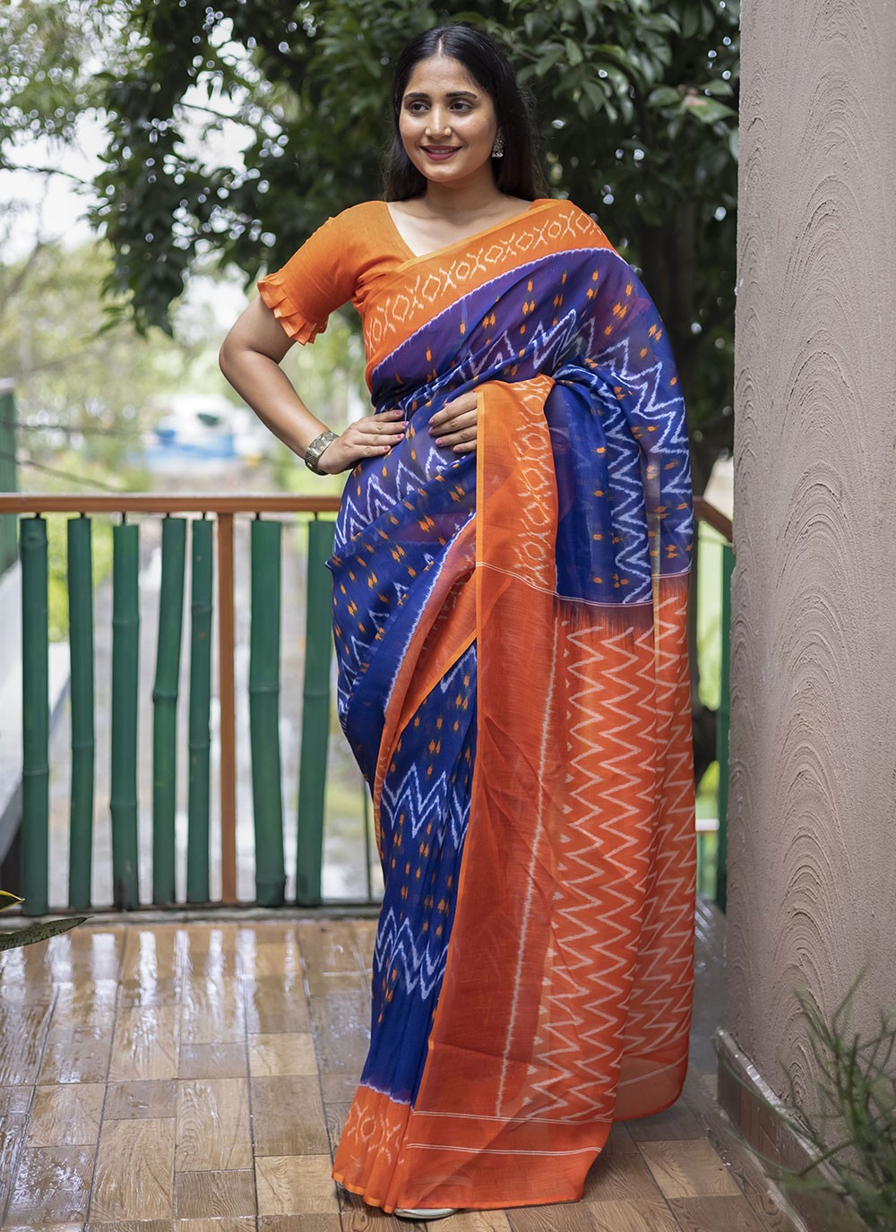 Classic Digital Print Cotton Saree - S2201