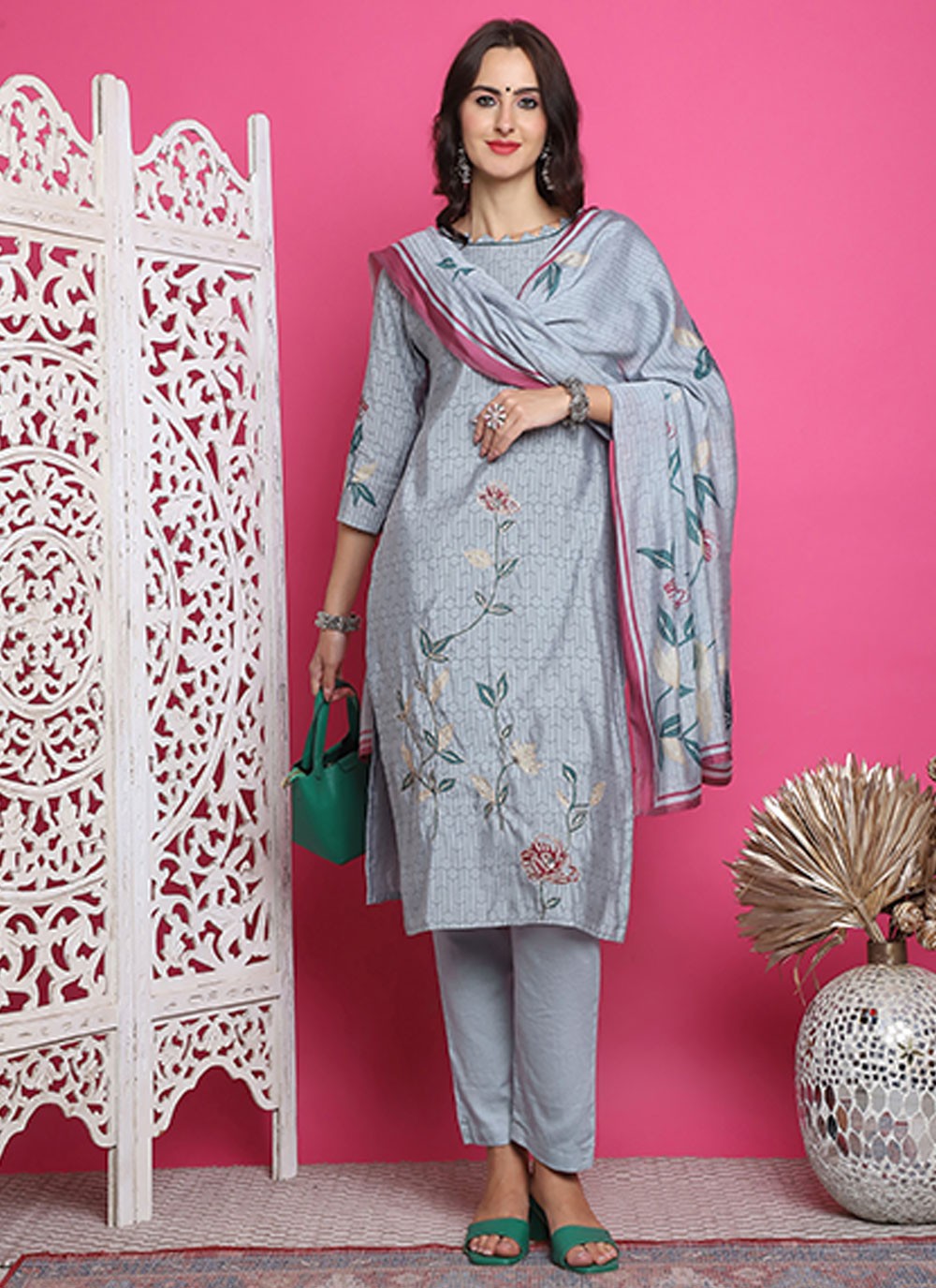 Muslin Salwar Suit - T3142