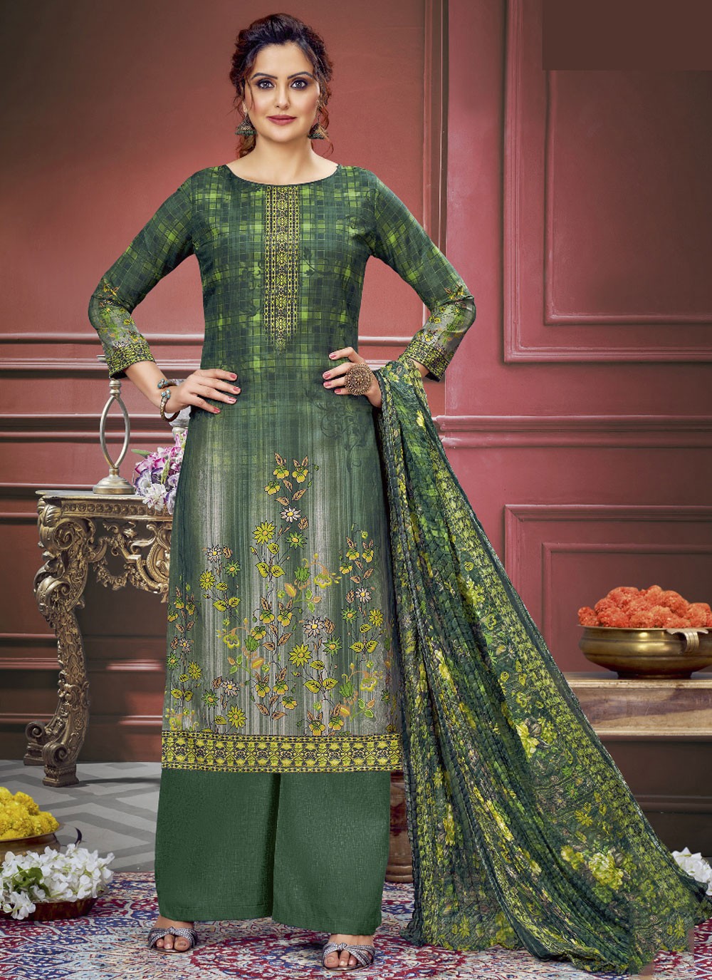 Muslin Salwar Suit - T2427