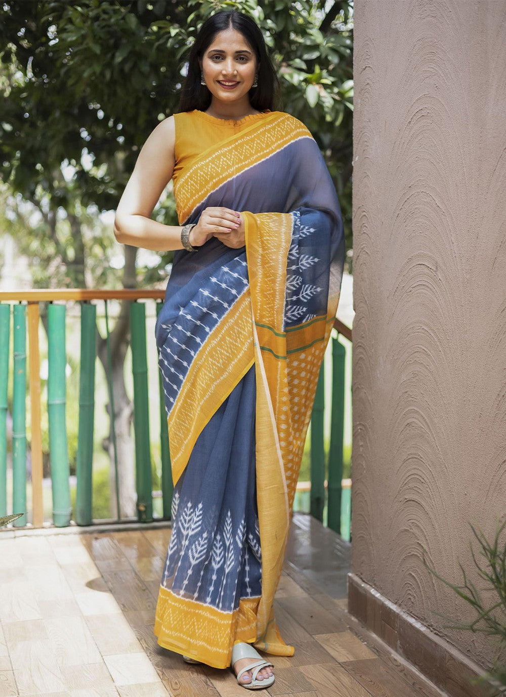 Classic Digital Print Cotton Saree - S2201