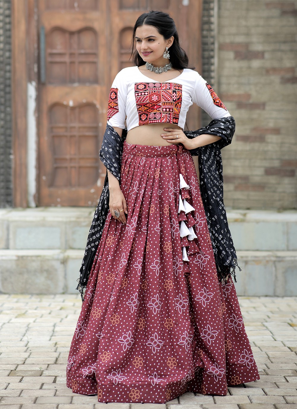 Printed Viscose A - Line Lehenga - L1058