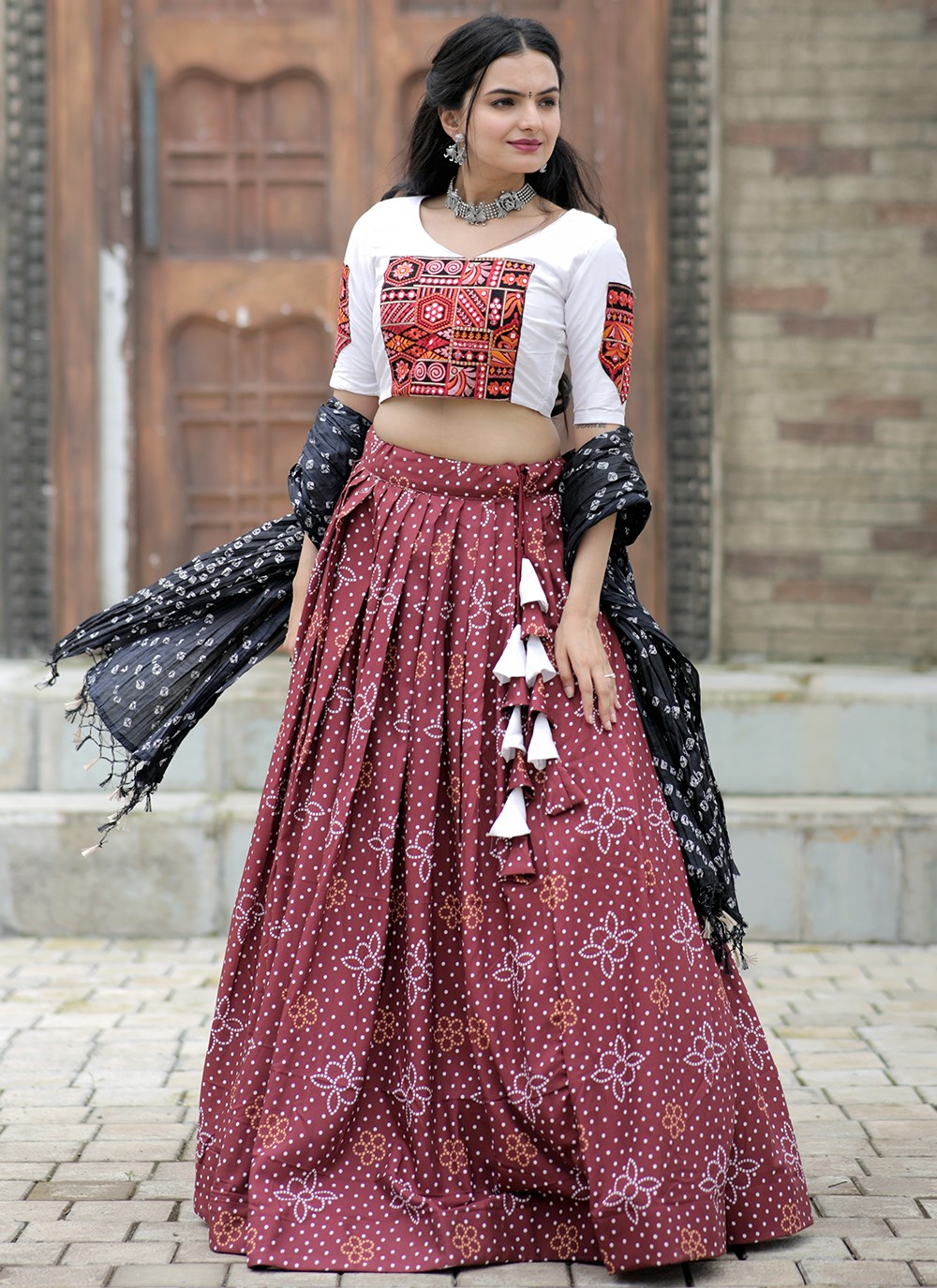 Printed Viscose A - Line Lehenga - L1058