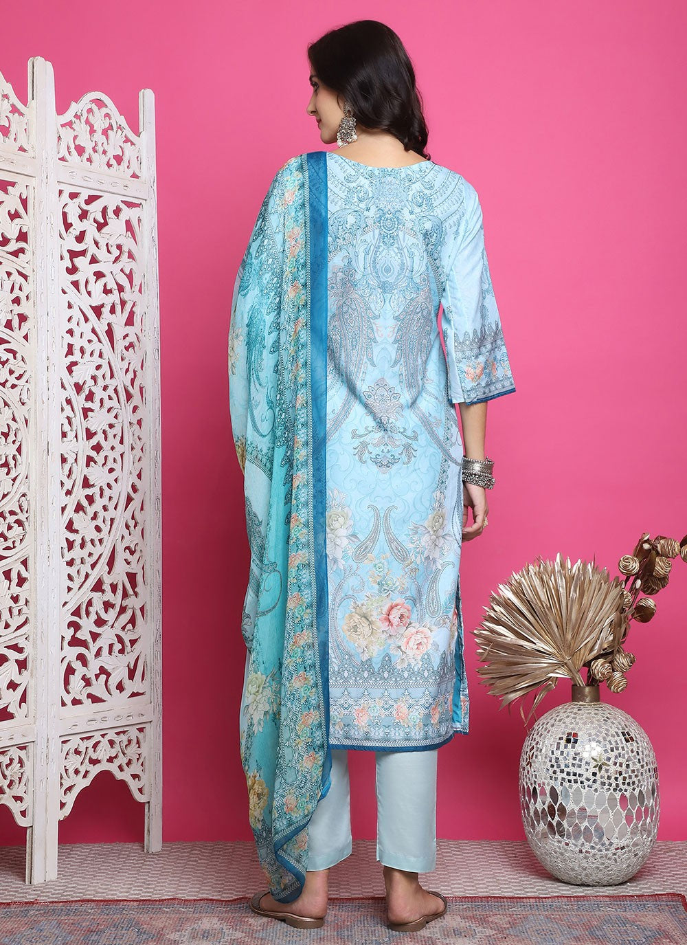 Satin Salwar Suit - T3163