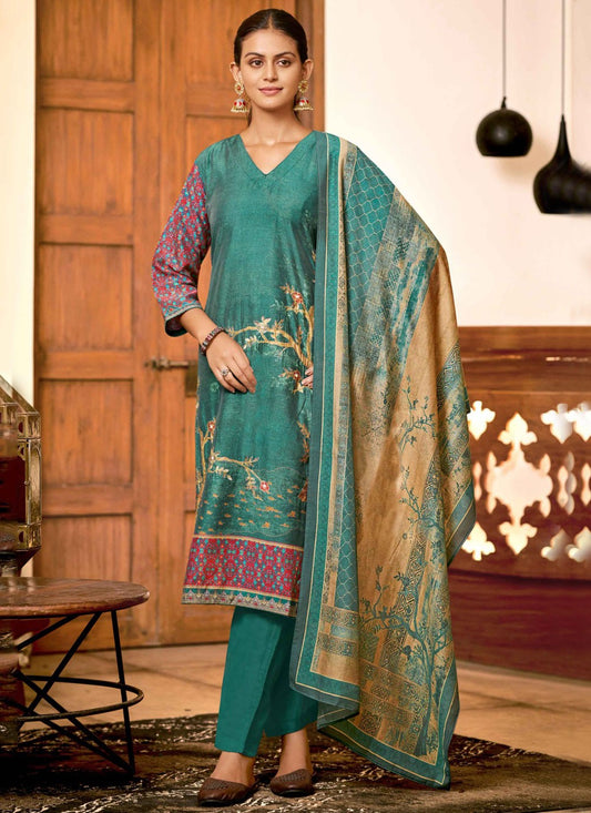 Silk, Viscose Salwar Suit - T3899