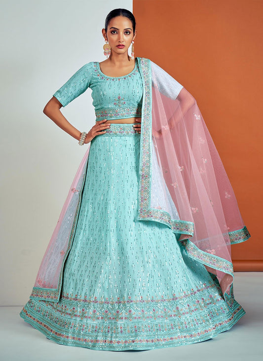 Dori Work Georgette A - Line Lehenga - L0878