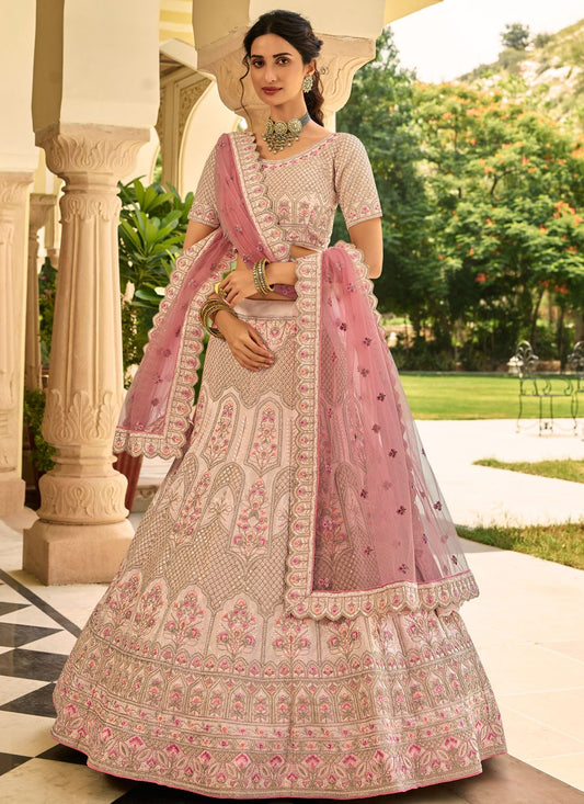 Dori Work Faux Crepe A - Line Lehenga - L0268