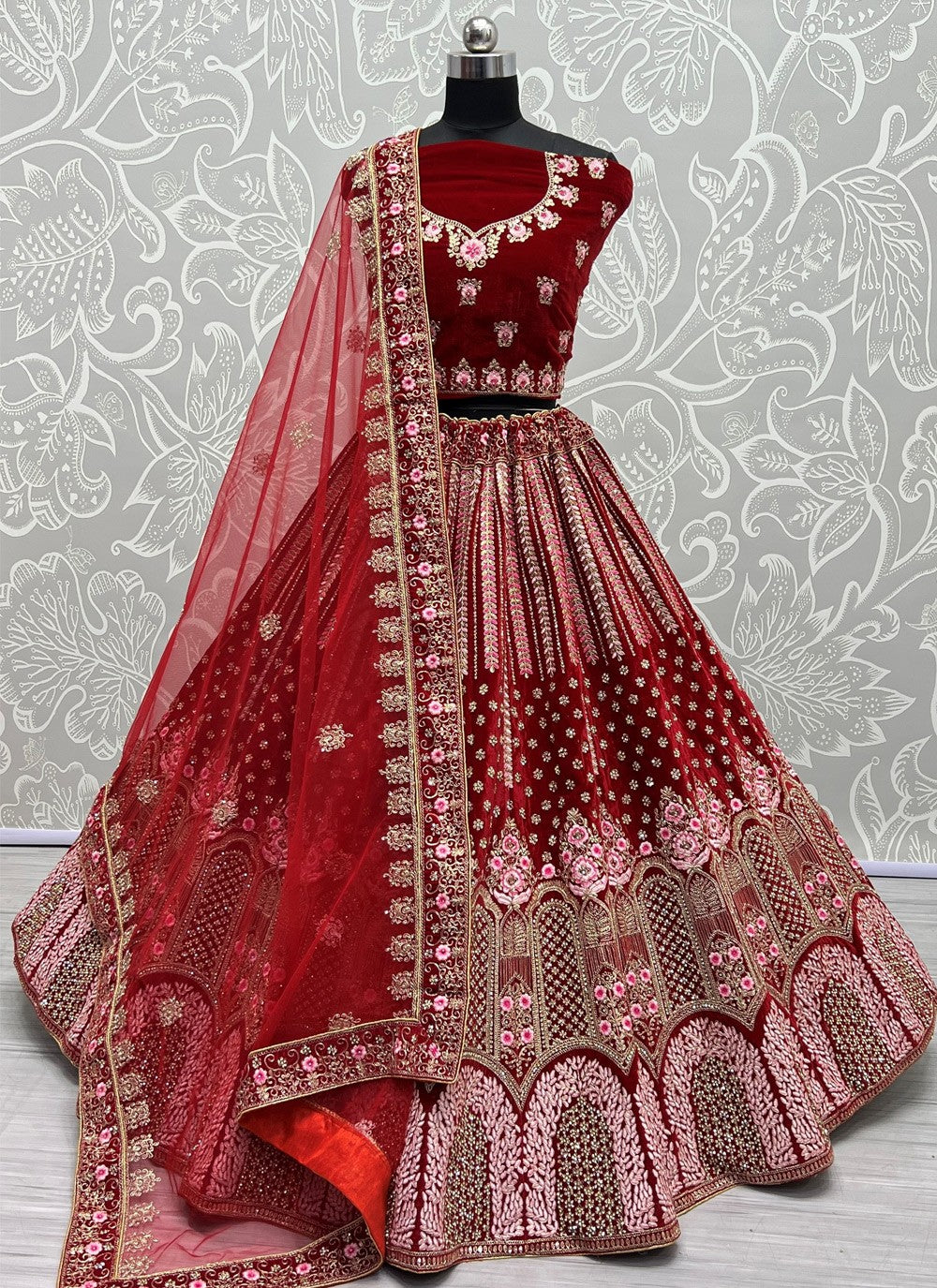 Diamond Velvet A - Line Lehenga - L1110