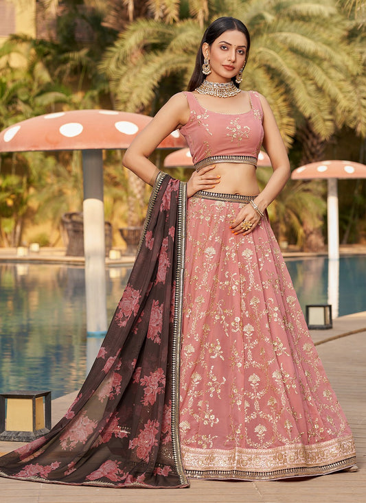 Georgette A - Line Lehenga - T2146