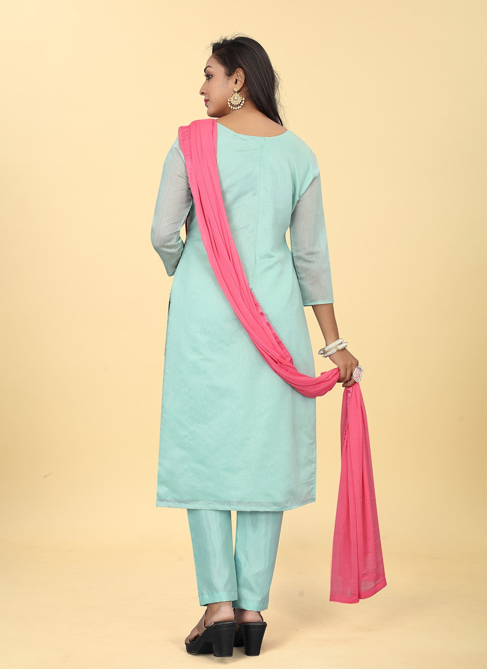 Chanderi Silk Pant Style Suit - T2484