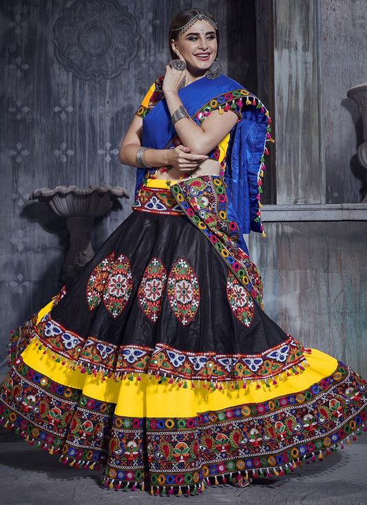 Embroidered Art Silk A - Line Lehenga - L0555