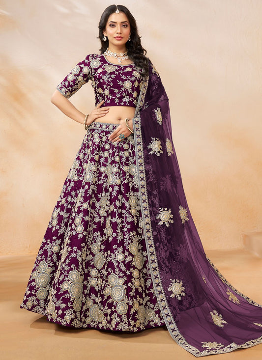 Embroidered Art Silk A - Line Lehenga - M8718