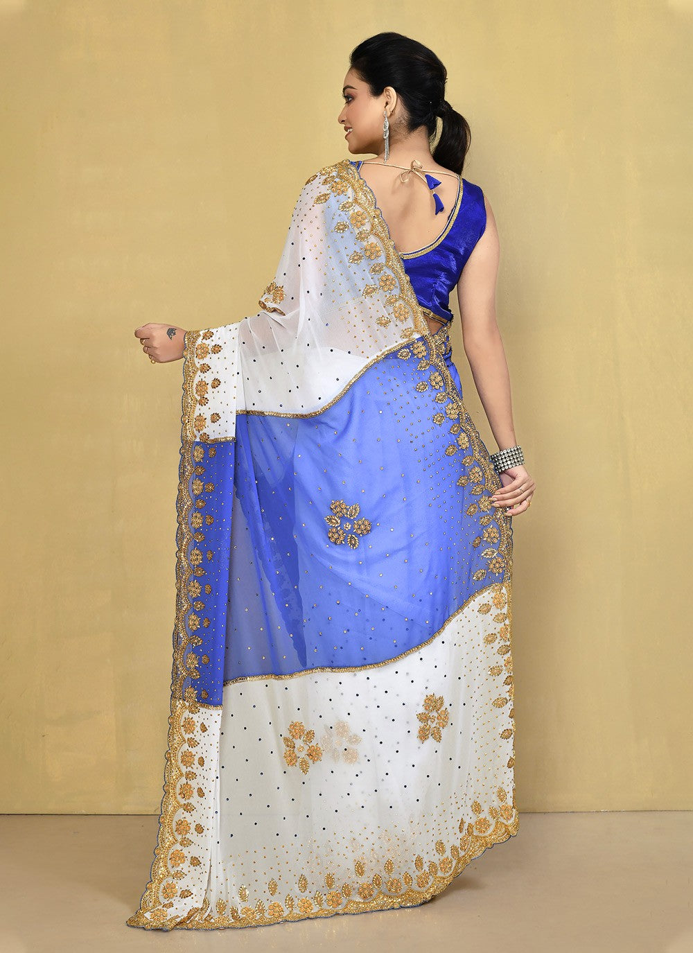 Classic Embroidered Georgette Saree - S3574