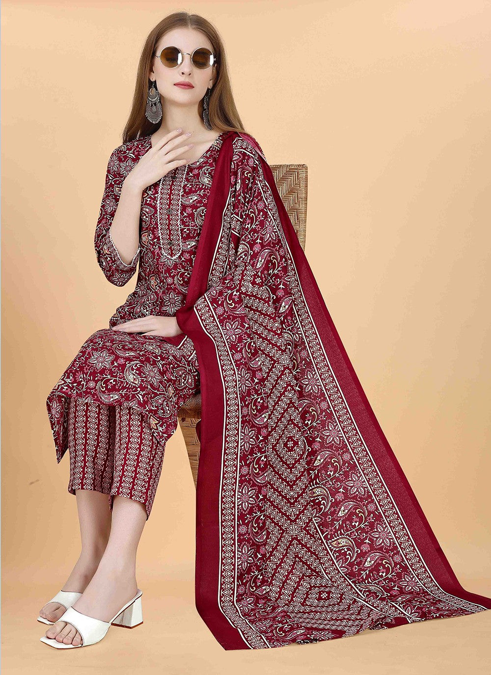 Blended Cotton Salwar Suit - T2109