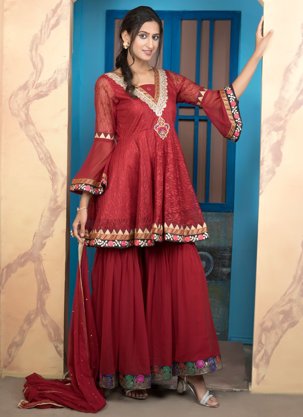 Handloom Silk Salwar Suit - T4132