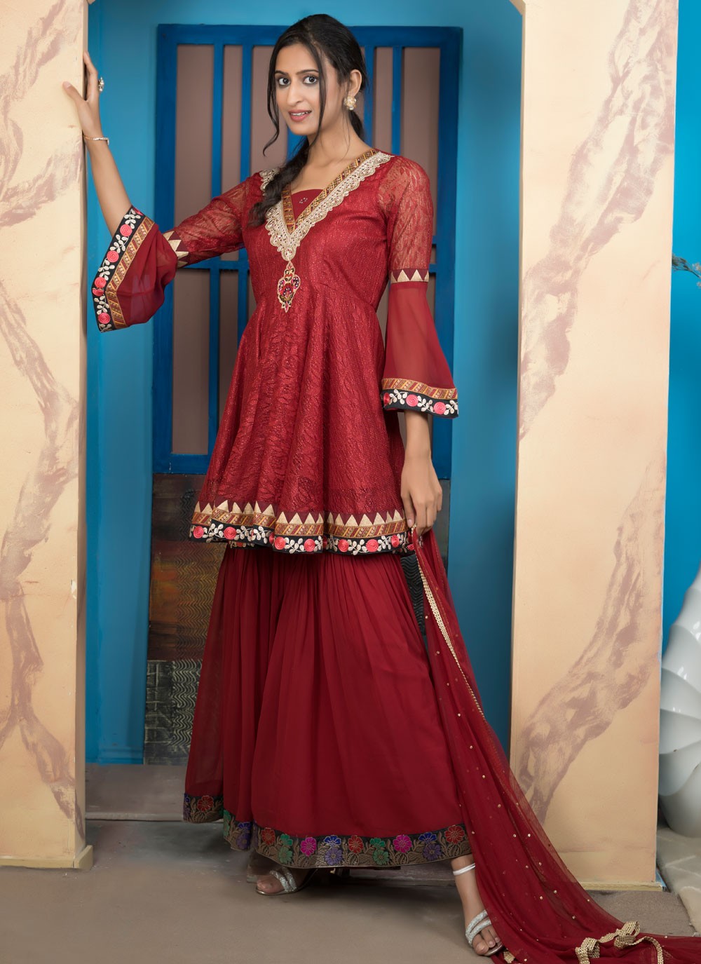 Handloom Silk Salwar Suit - T4132