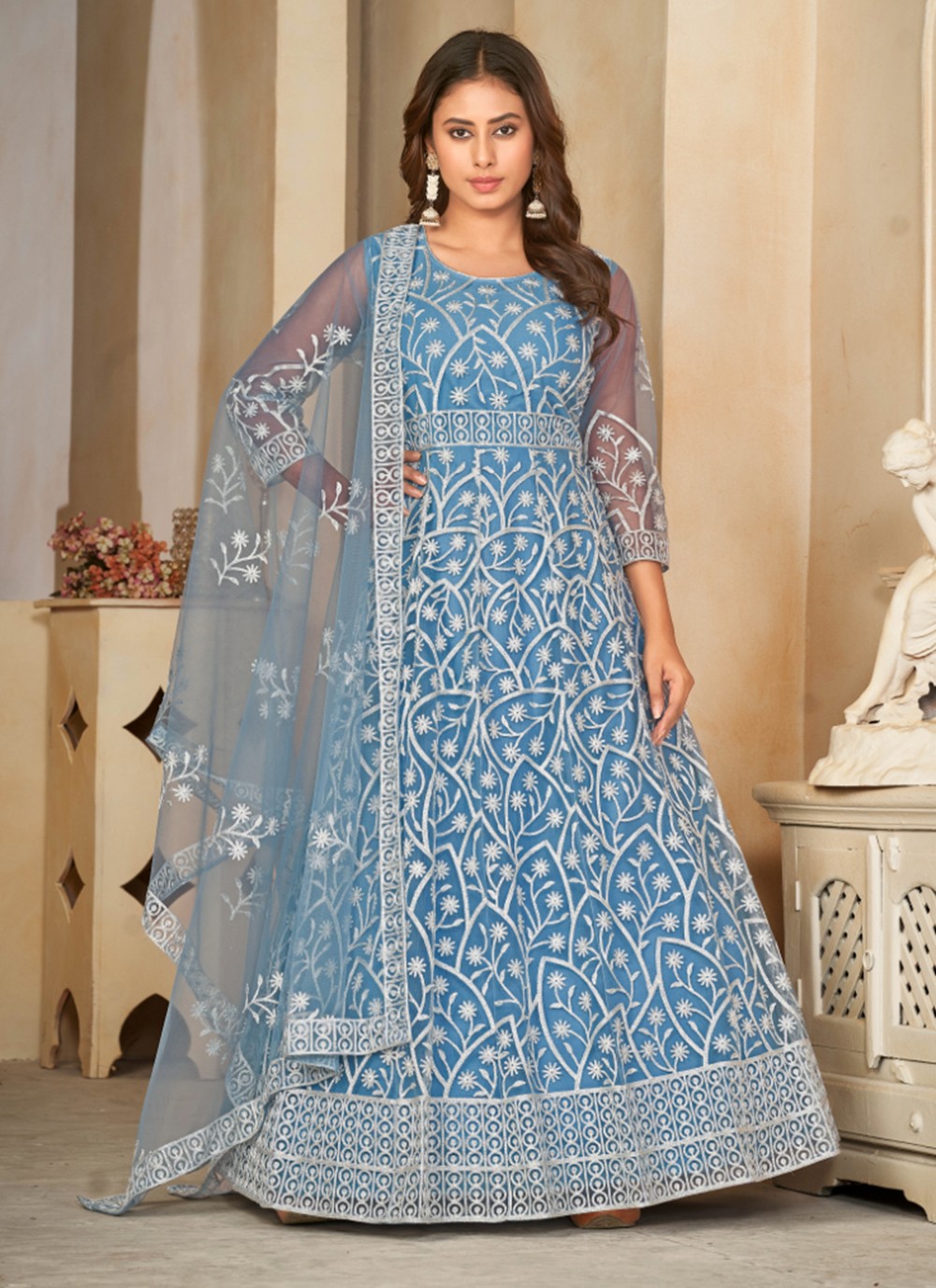 Net Salwar Suit - T2136