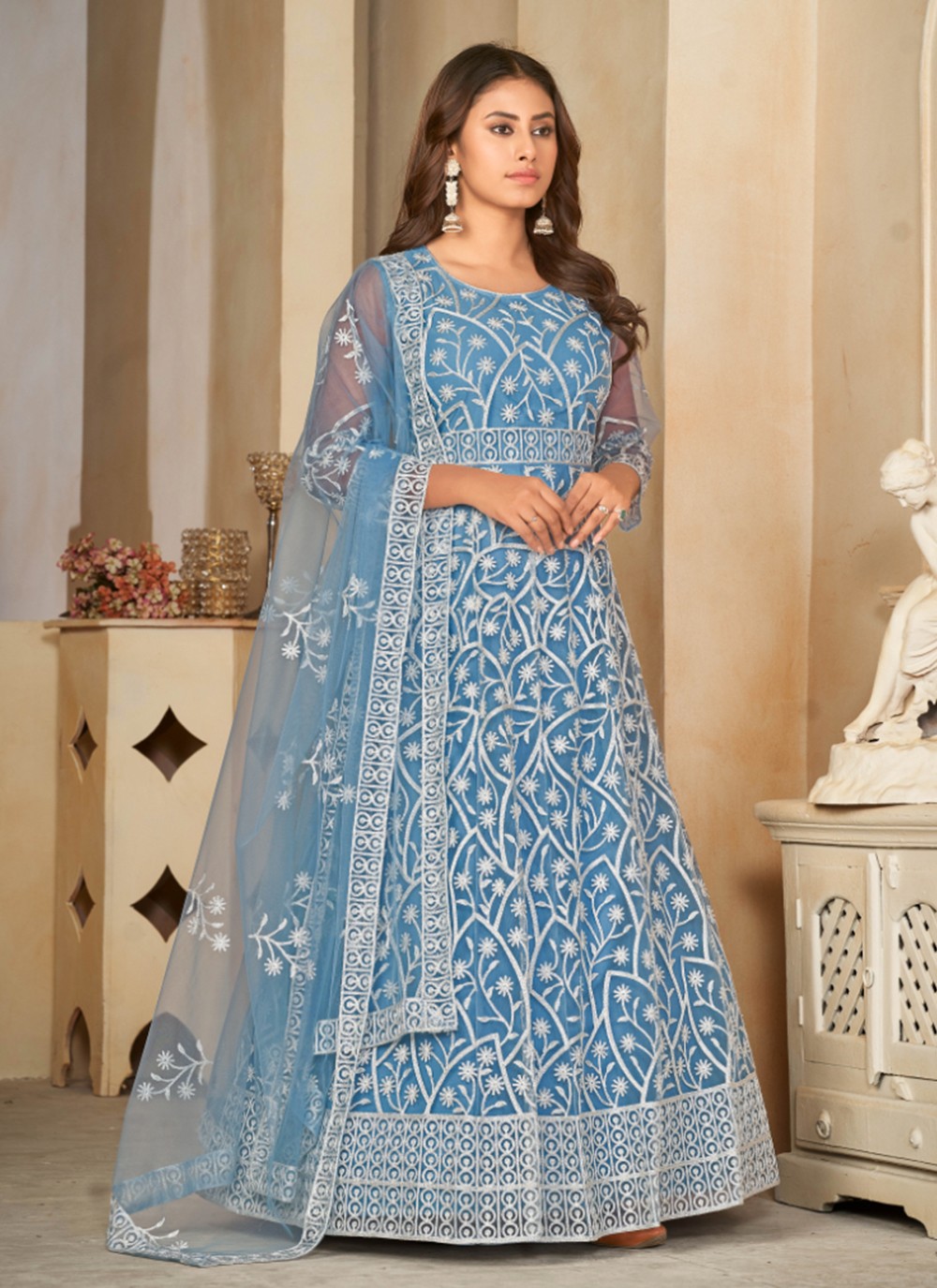 Net Salwar Suit - T2136