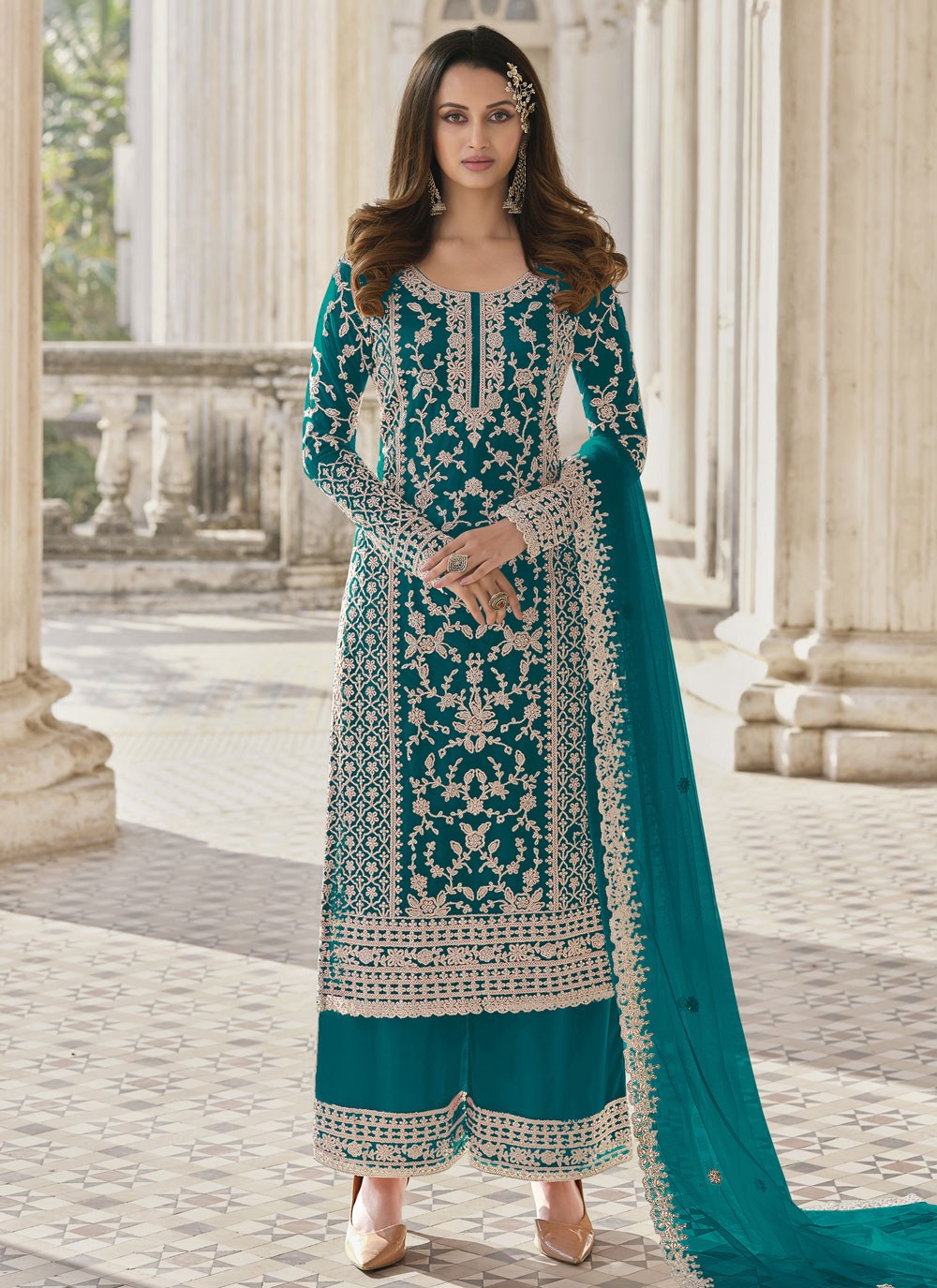 Net Salwar Suit - T2150