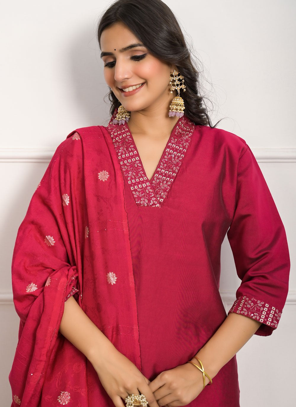 Chanderi Salwar Suit - T3904